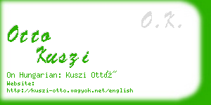 otto kuszi business card